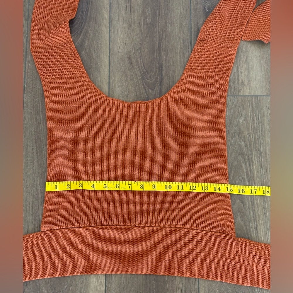 Free People Beach Knit Halter Top Size L Backless Boho Festival Spring NEW - Picture 6 of 7